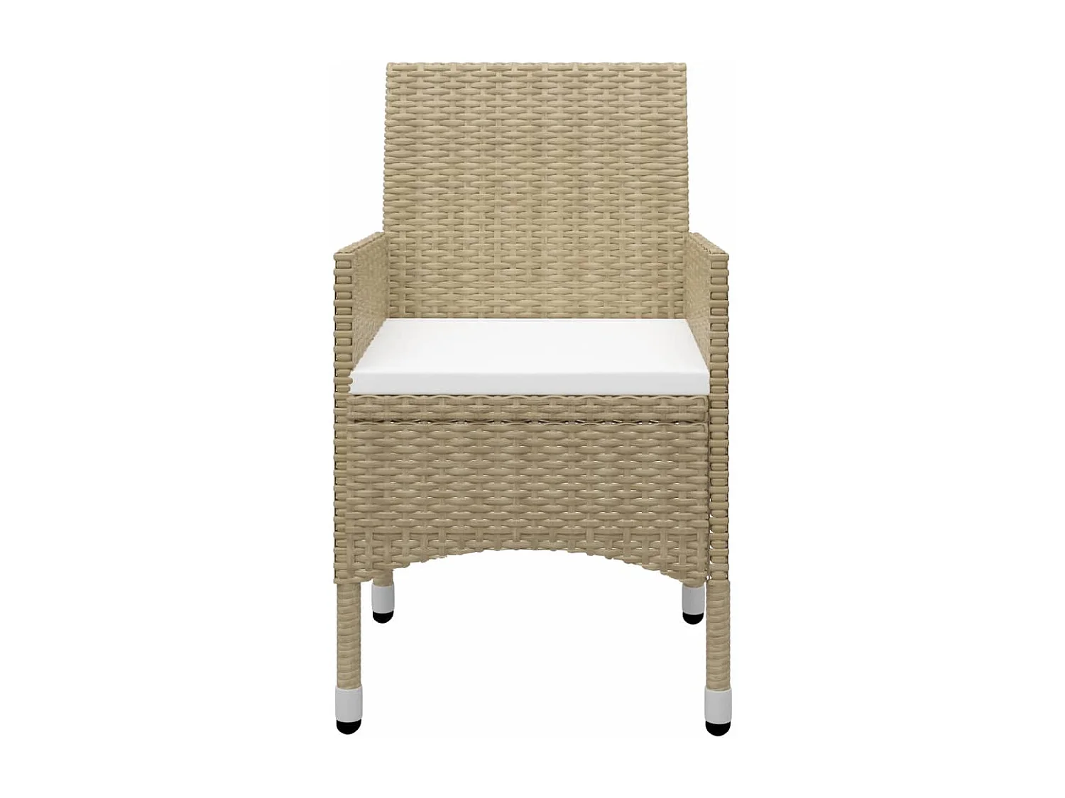 Ensemble à manger de jardin 5 pcs Beige