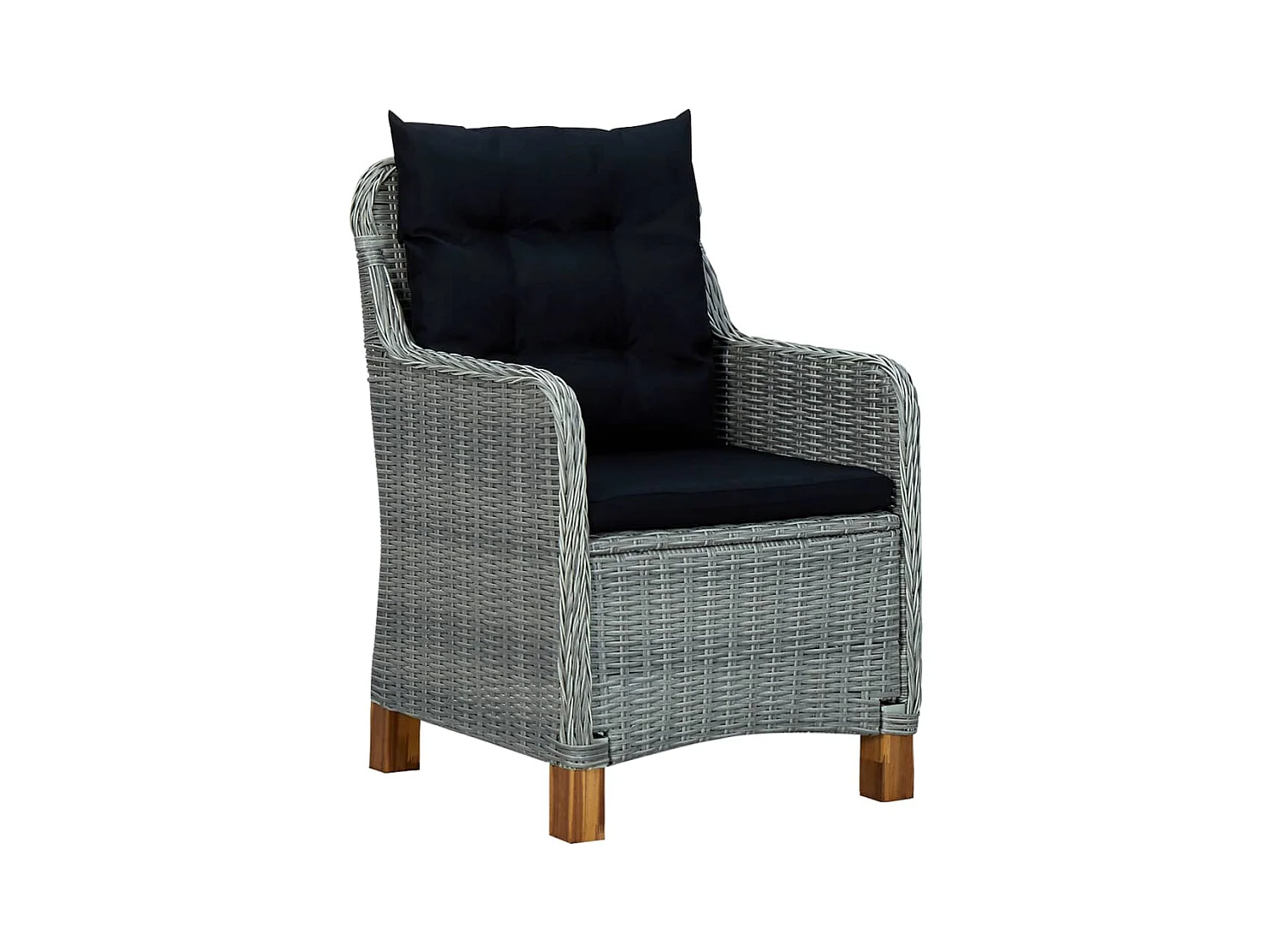 Ensemble à manger de jardin 3 pcs Gris clair