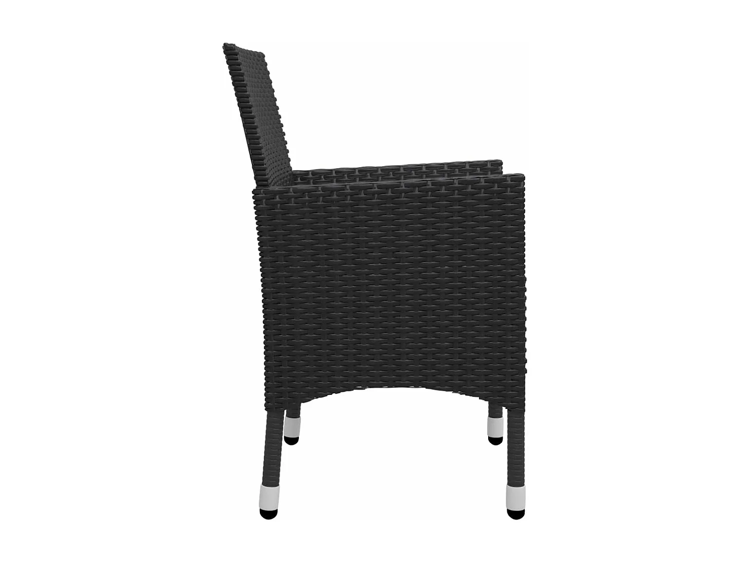 Set Mobili da Pranzo per Giardino 5 pz Nero