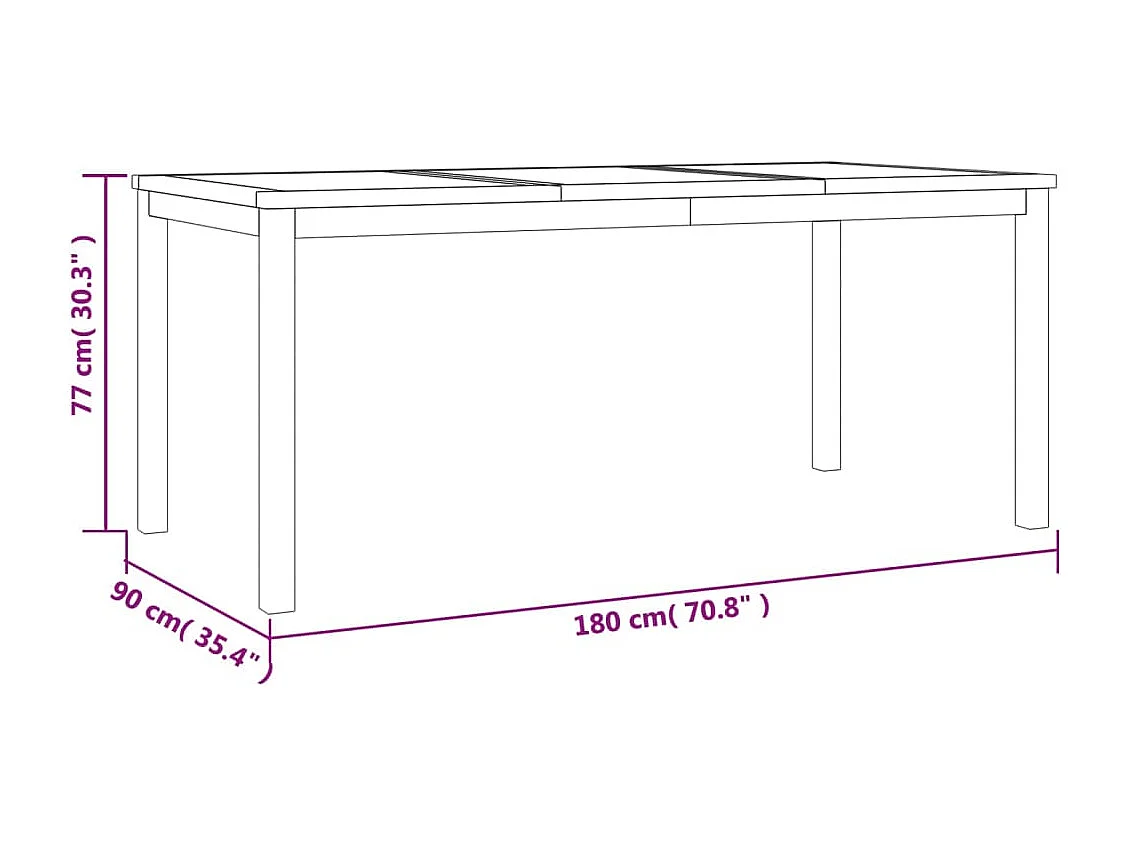 Ensemble à manger de jardin 3 pcs Bois de teck massif