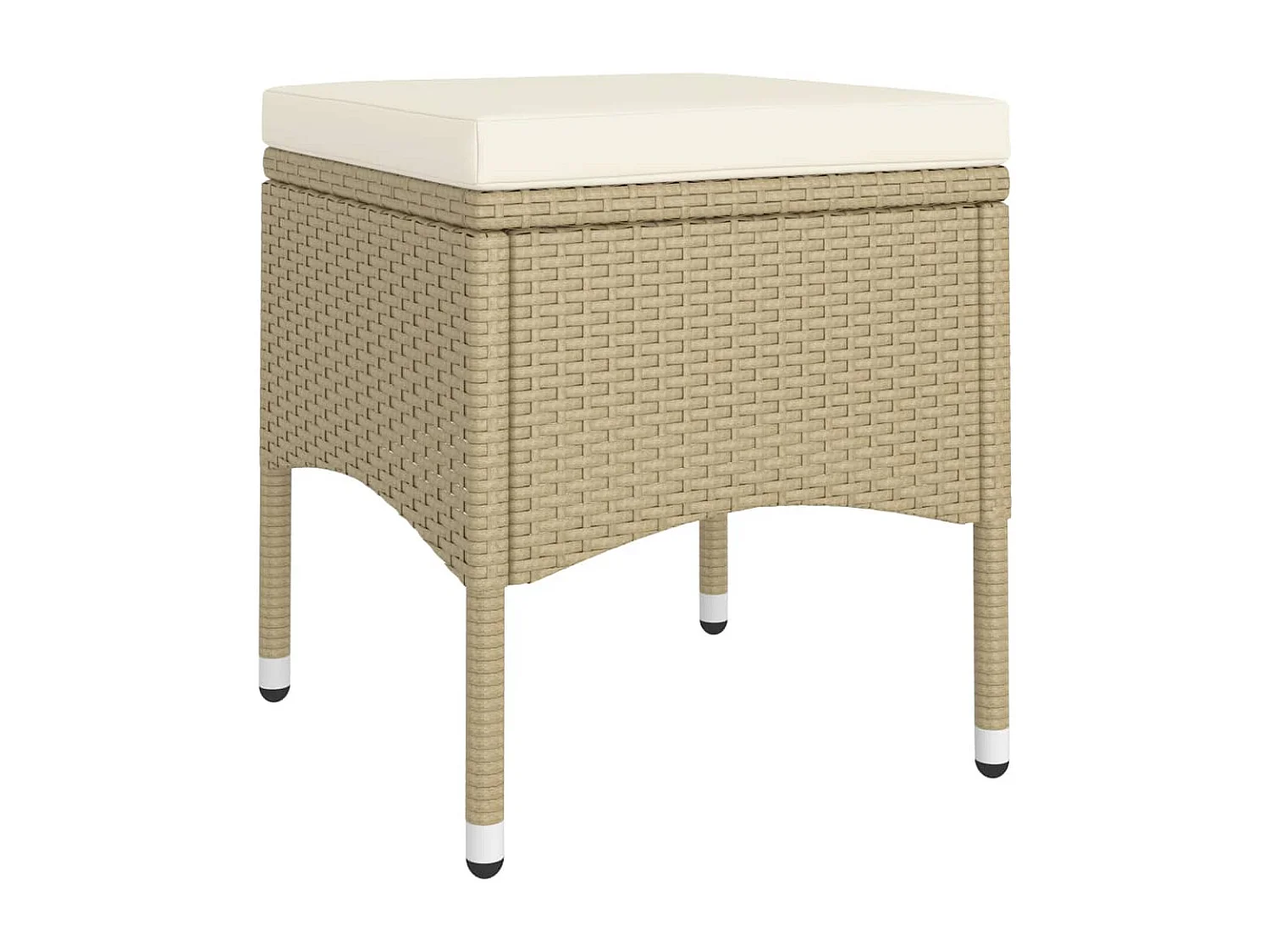 Set da Pranzo per Giardino 5 pz in Polyrattan Beige