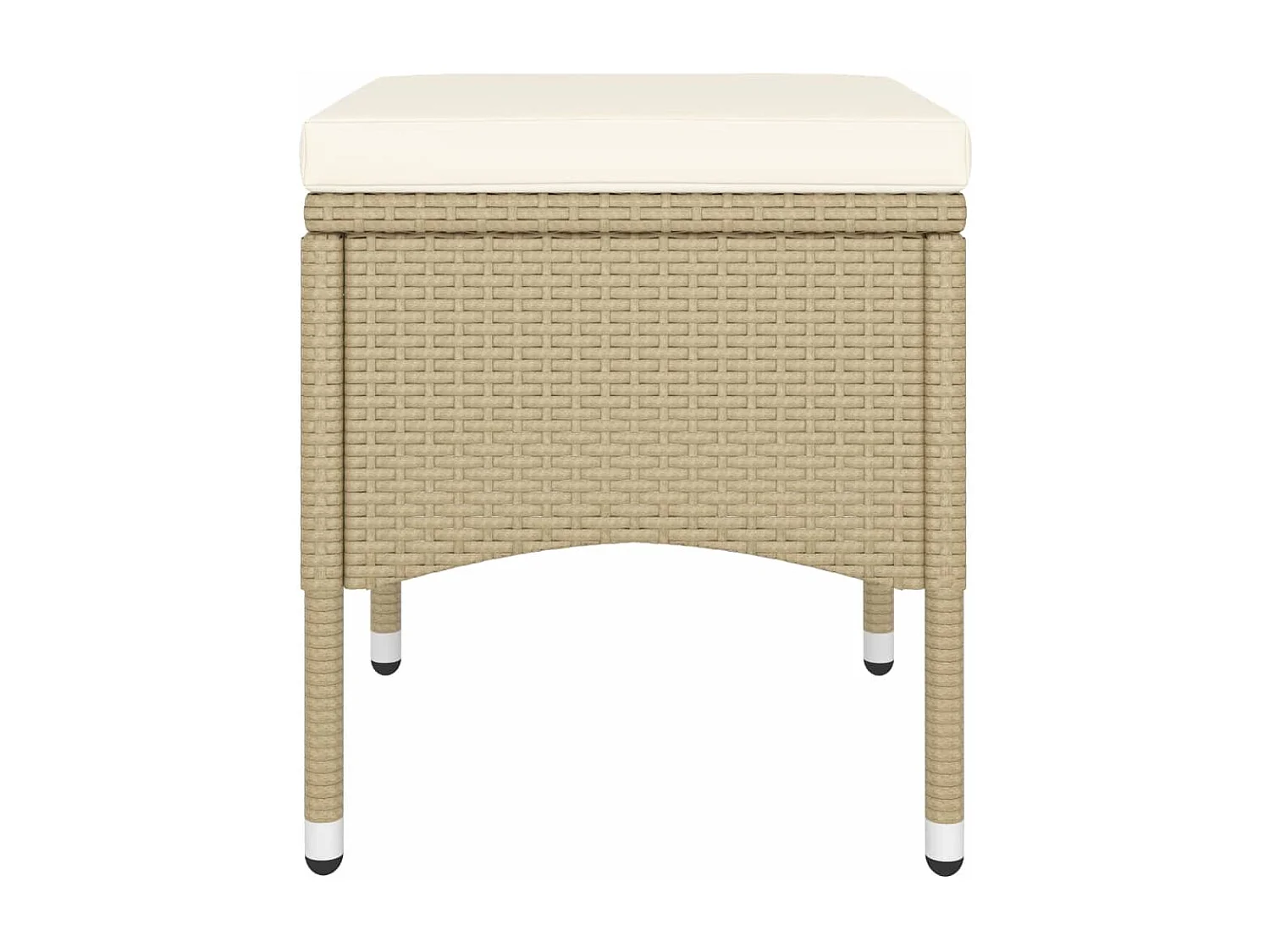 Set da Pranzo per Giardino 5 pz in Polyrattan Beige