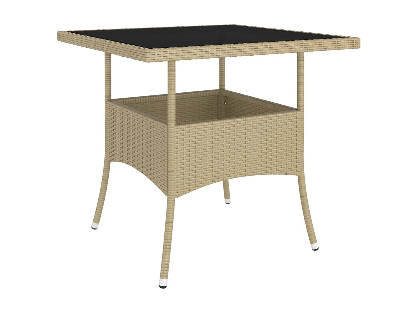 Ensemble à manger de jardin 5 pcs Résine tressée Beige