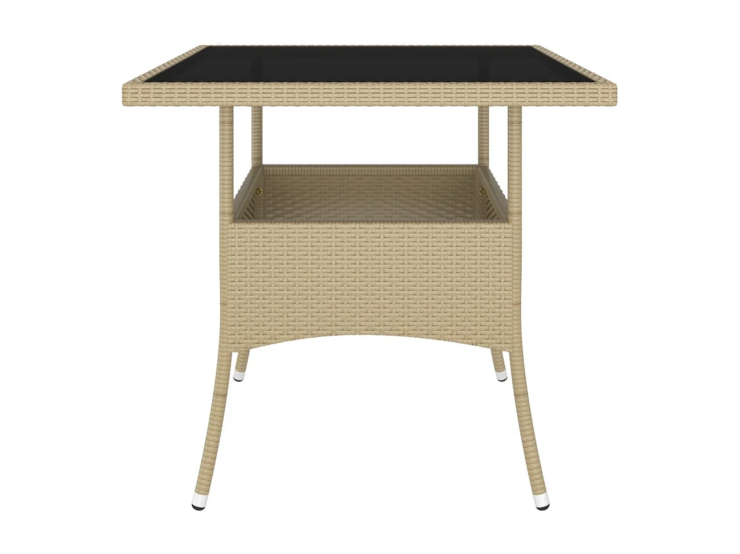 Ensemble à manger de jardin 5 pcs Résine tressée Beige