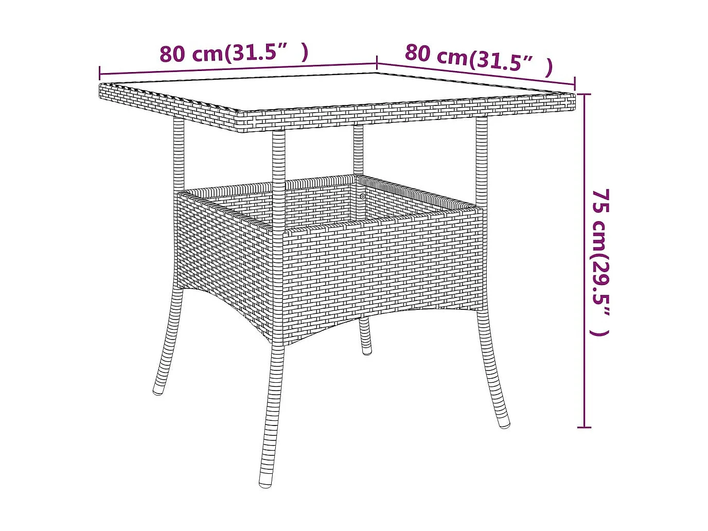 Ensemble à manger de jardin 5 pcs Résine tressée Beige