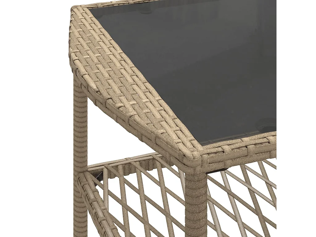 Set Divano da Giardino 4 pz con Cuscini Beige in Polyrattan