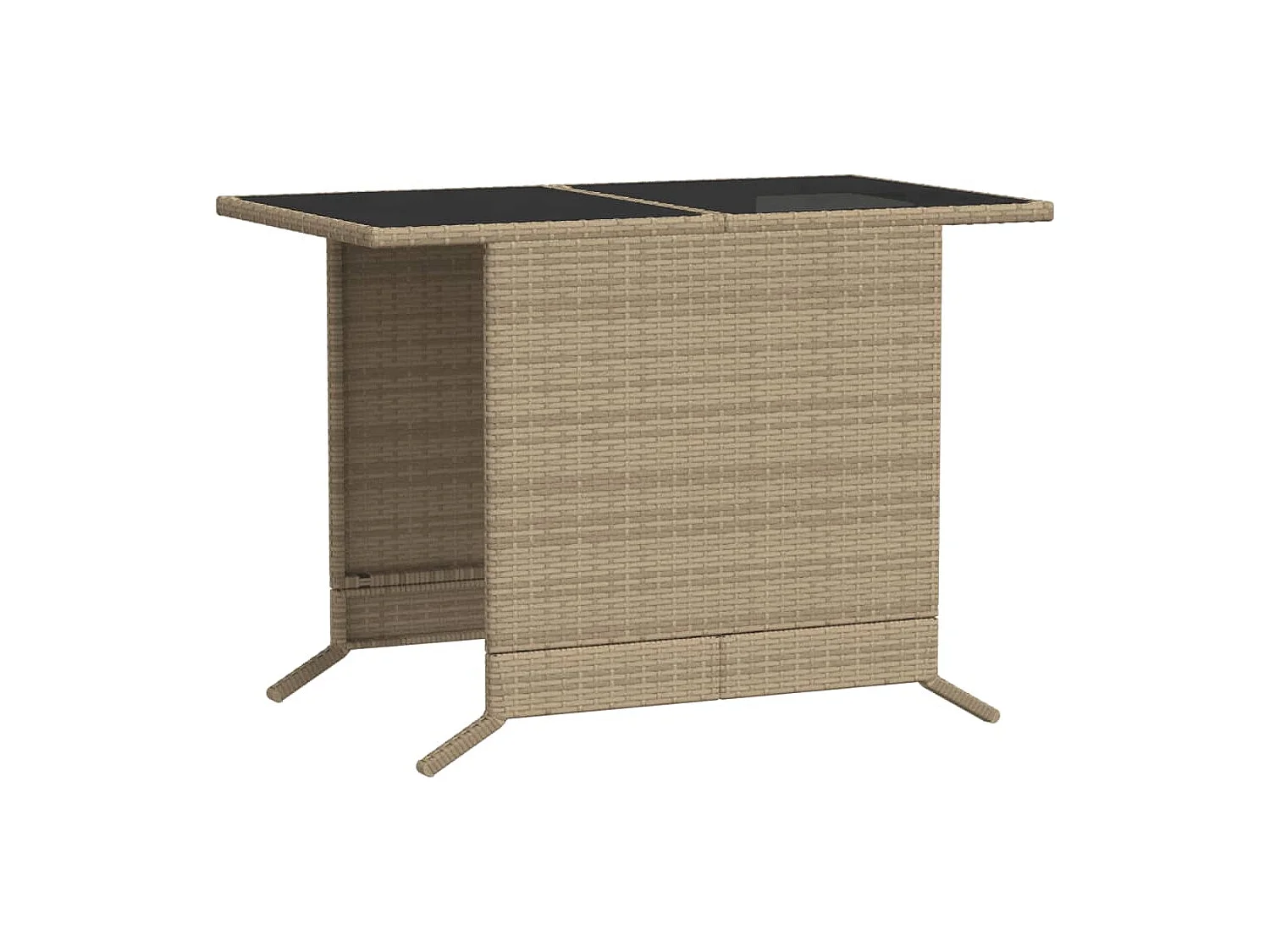 Ensemble de bistro 3 pcs avec coussins beige résine tressée