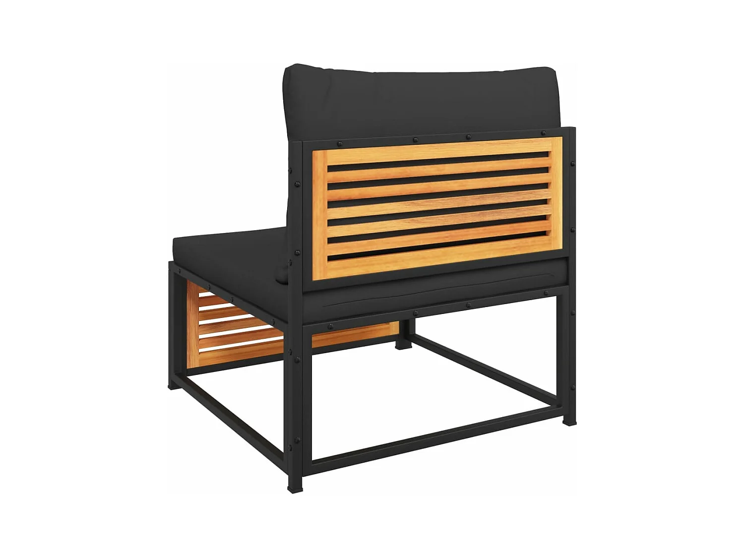 6-delige Loungeset met kussens massief acaciahout