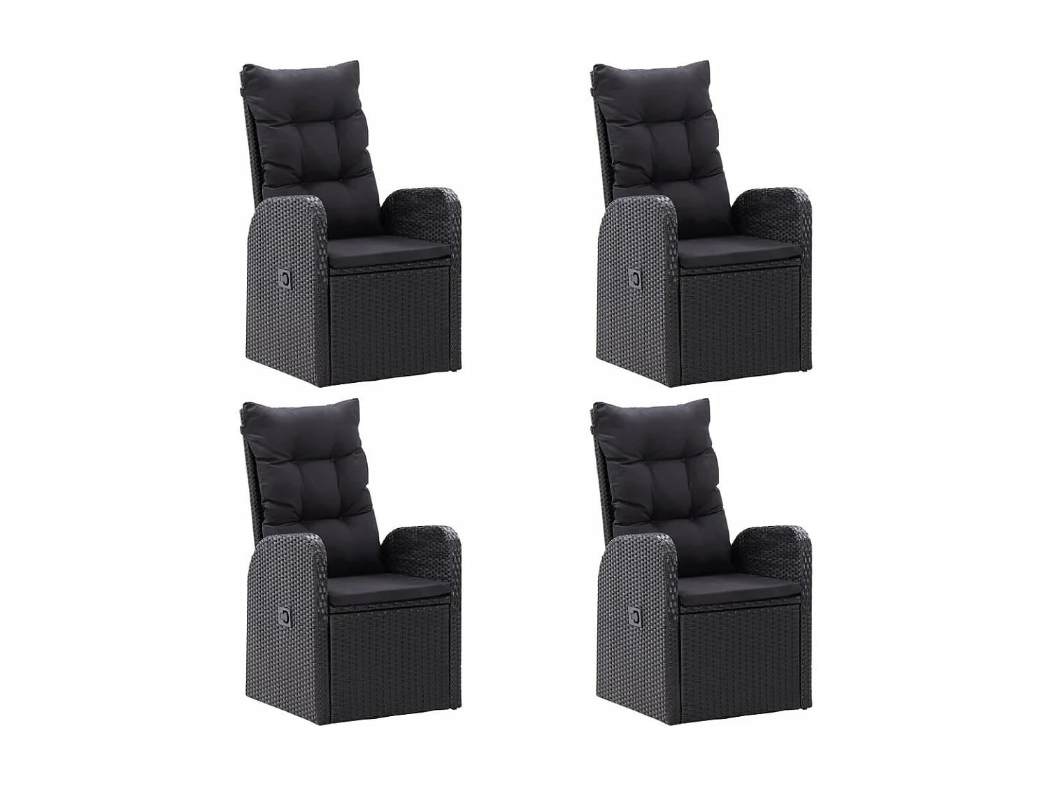 Ensemble à manger de jardin 7 pcs Noir