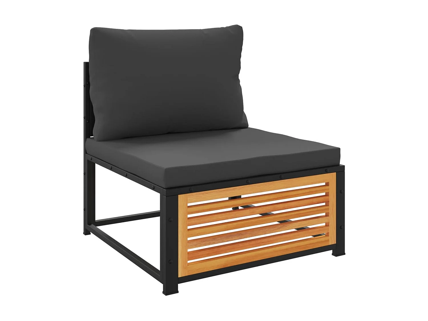 Set Divani da Giardino 4pz con Cuscini Legno Massello di Acacia