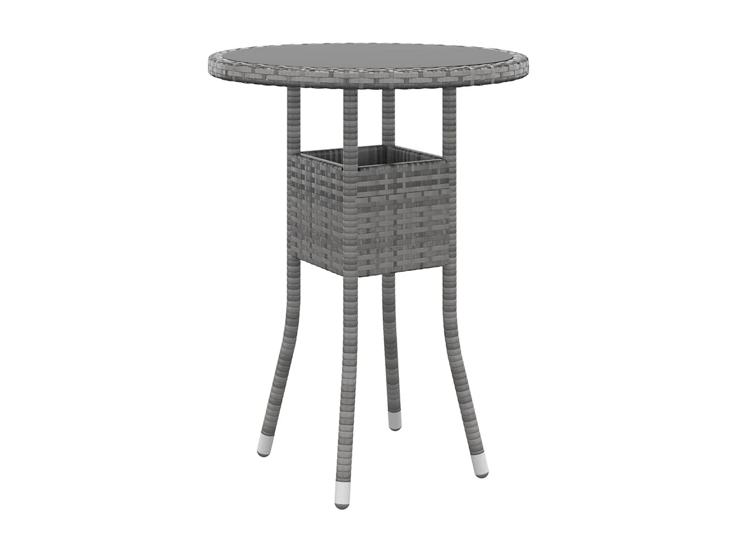 Salon de jardin 5 pcs Résine tressée Gris