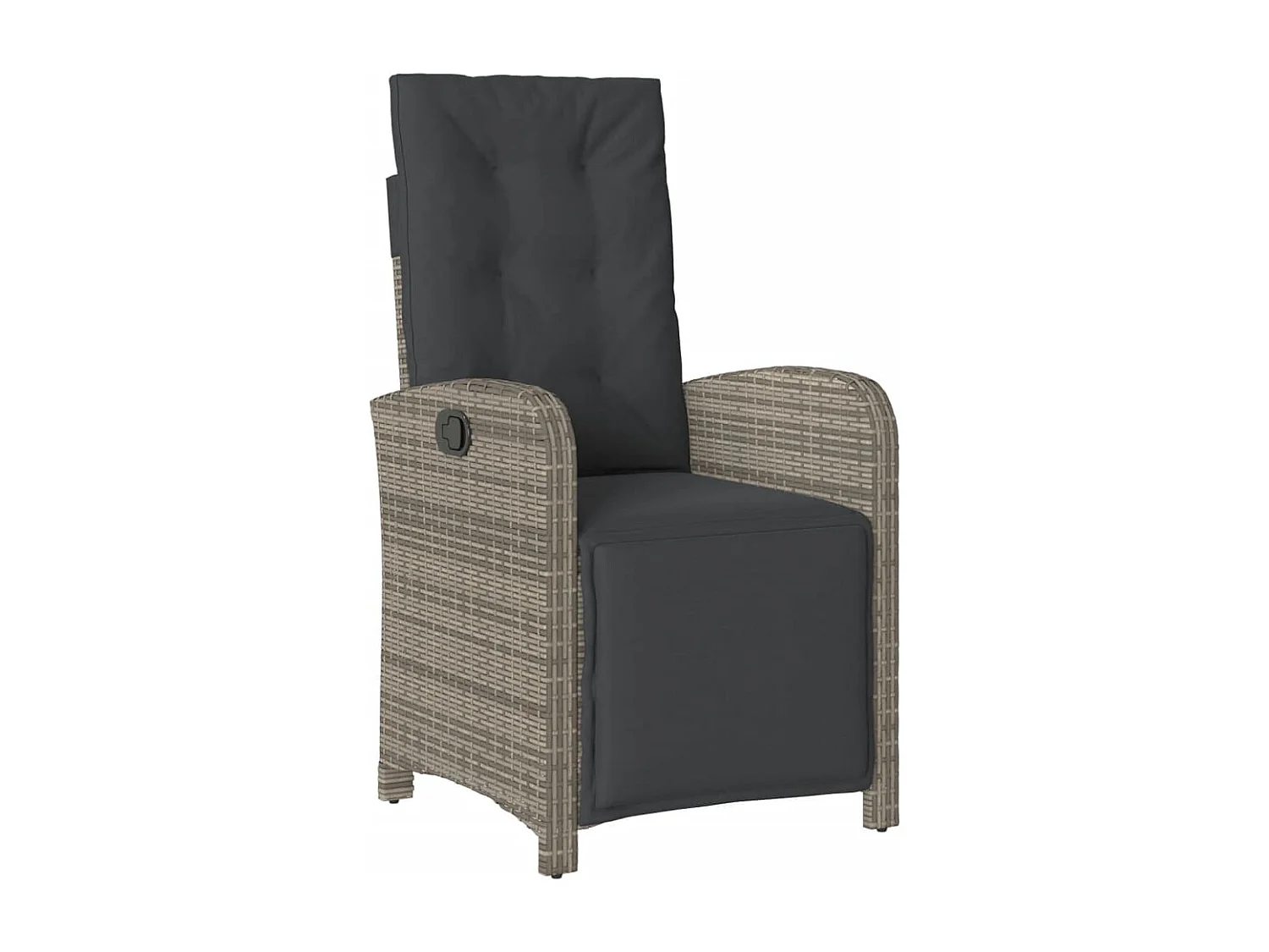 Set da Pranzo da Giardino 9 pz con Cuscini in Polyrattan Grigio