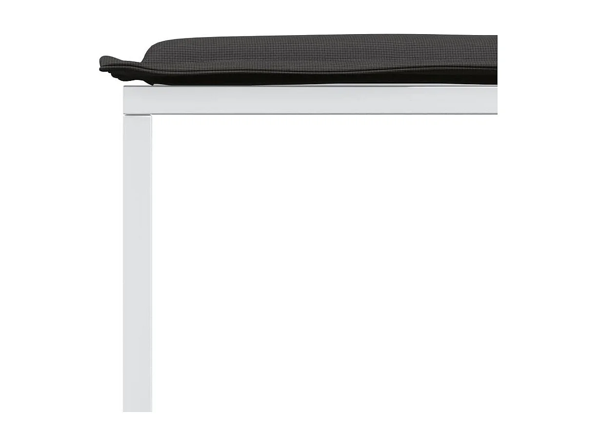 Ensemble à manger de jardin avec coussins 11pcs blanc textilène