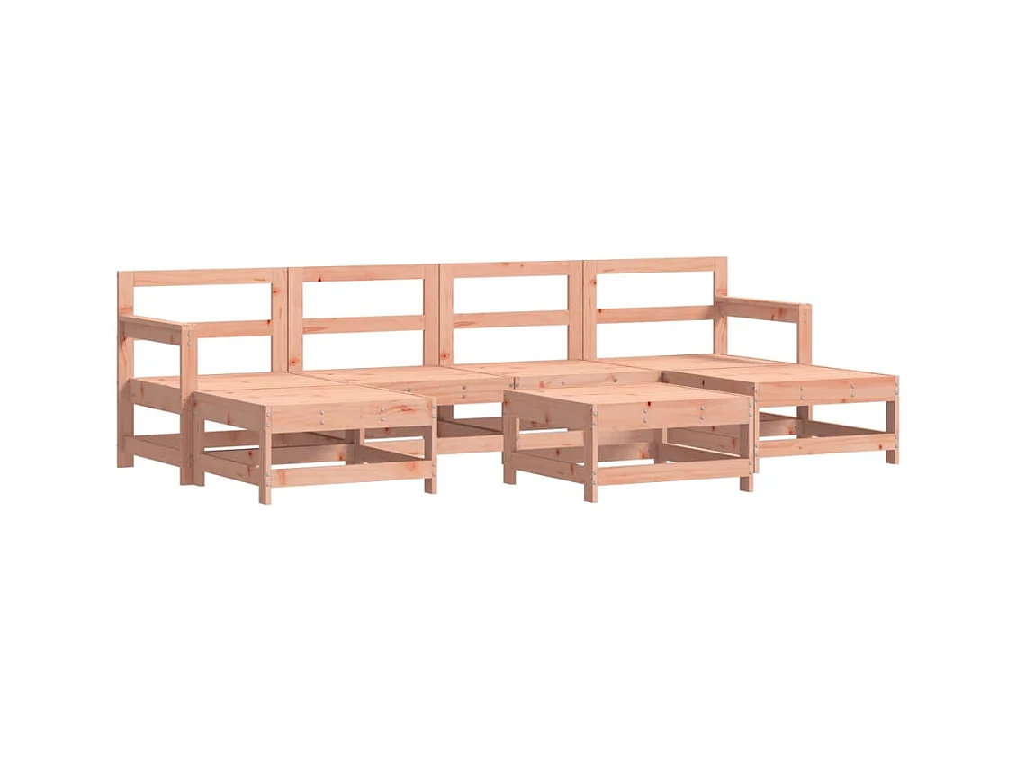 Salon de jardin 7 pcs bois massif douglas