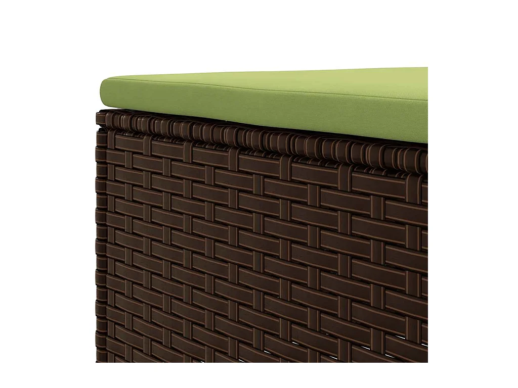 Set Mobili da Giardino 6pz con Cuscini in Polyrattan Marrone