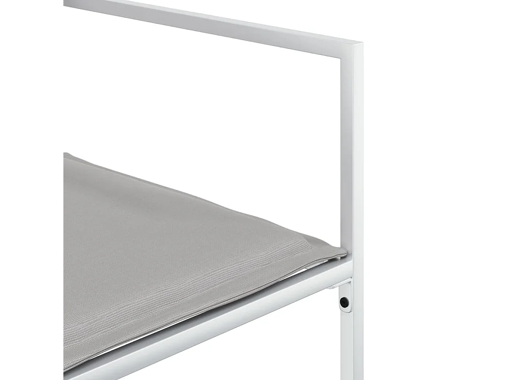 Juego de comedor de jardín 9 pzas con cojines textilene blanco