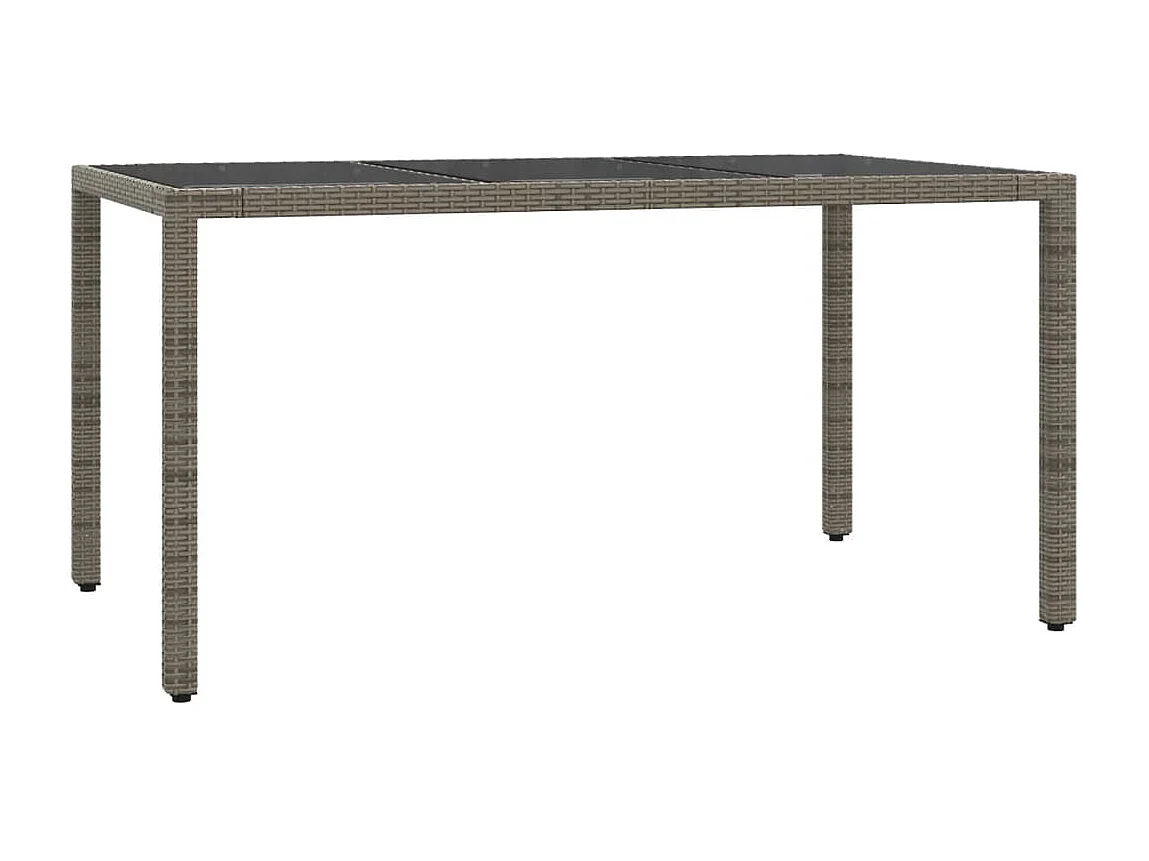 Ensemble à manger de jardin 5 pcs coussins gris résine tressée