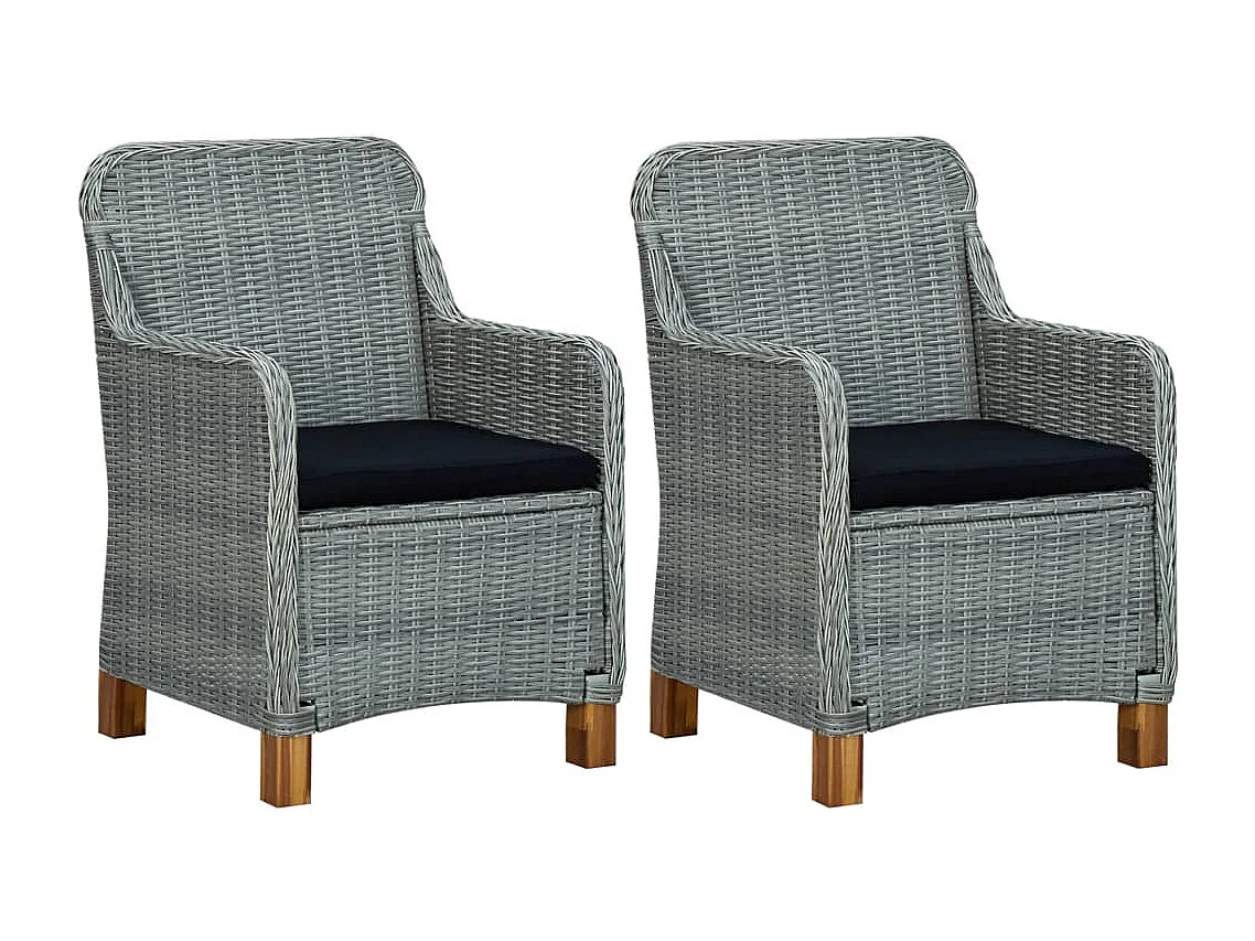 Ensemble à manger de jardin 3 pcs Gris clair