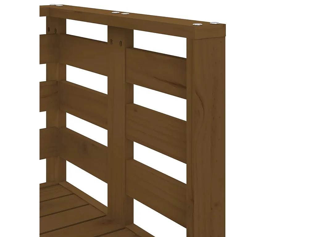 3 pcs conjunto lounge jardim madeira pinho maciça castanho-mel