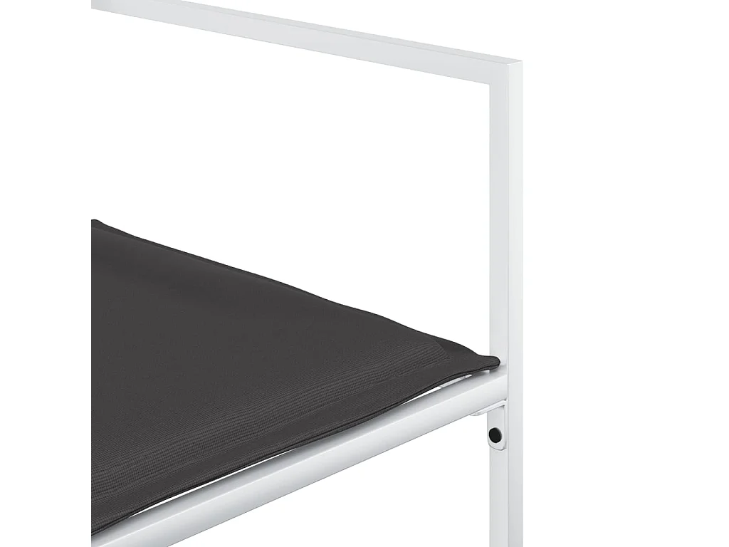 Ensemble à manger de jardin avec coussins 9 pcs blanc textilène