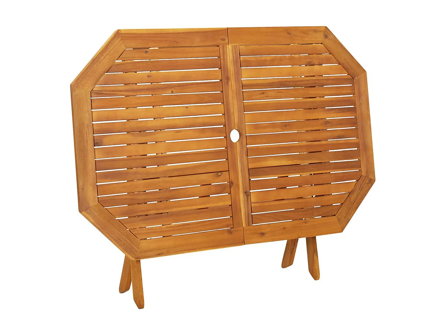 Set da Pranzo da Giardino 5 pz in Legno Massello di Acacia