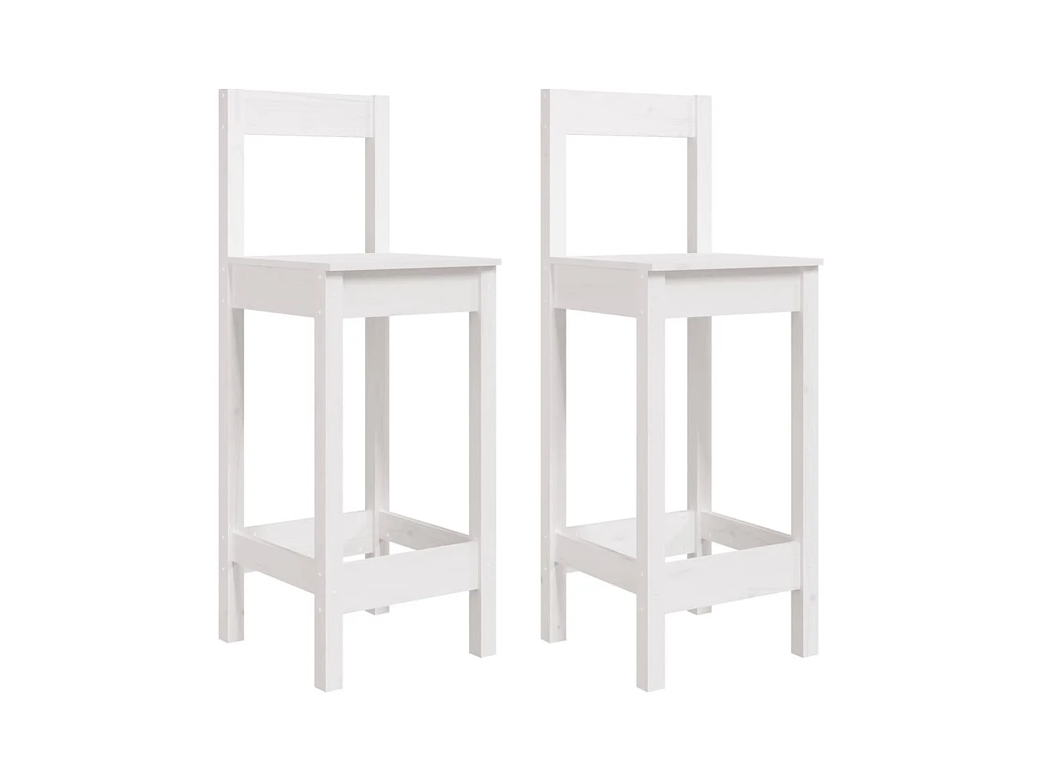 Ensemble de bar de jardin 3 pcs blanc bois de pin massif
