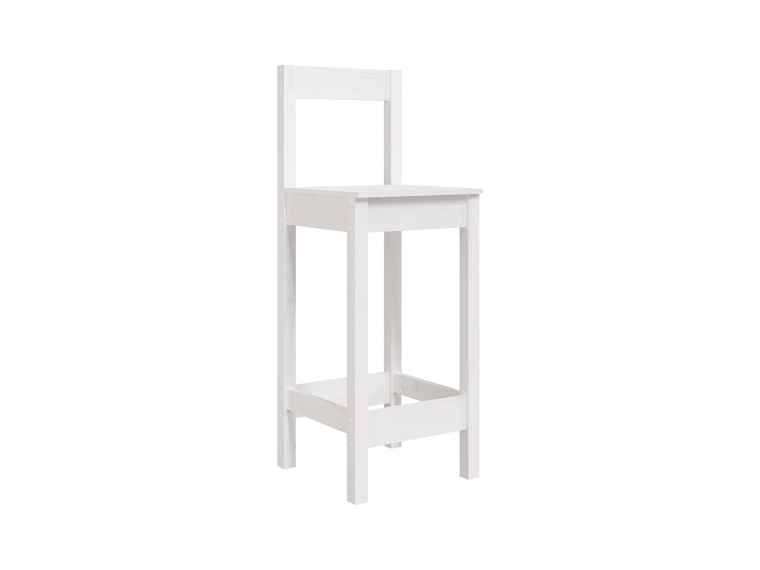 Ensemble de bar de jardin 3 pcs blanc bois de pin massif