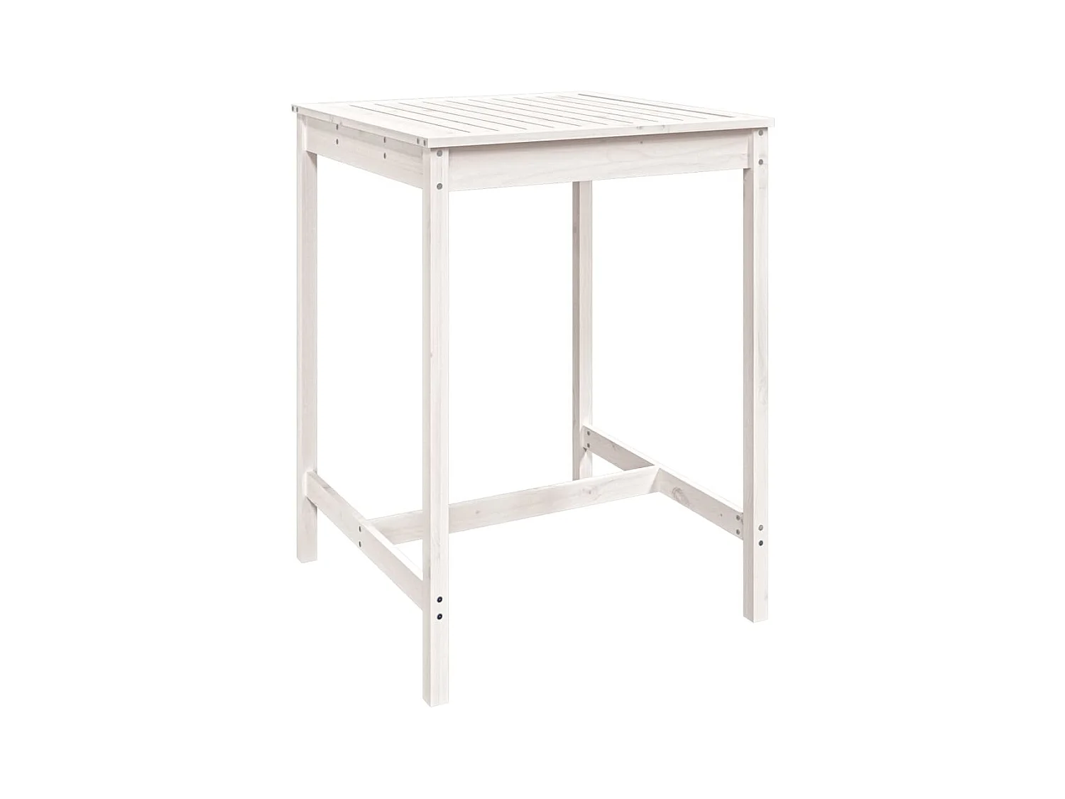 Ensemble de bar de jardin 3 pcs blanc bois de pin massif