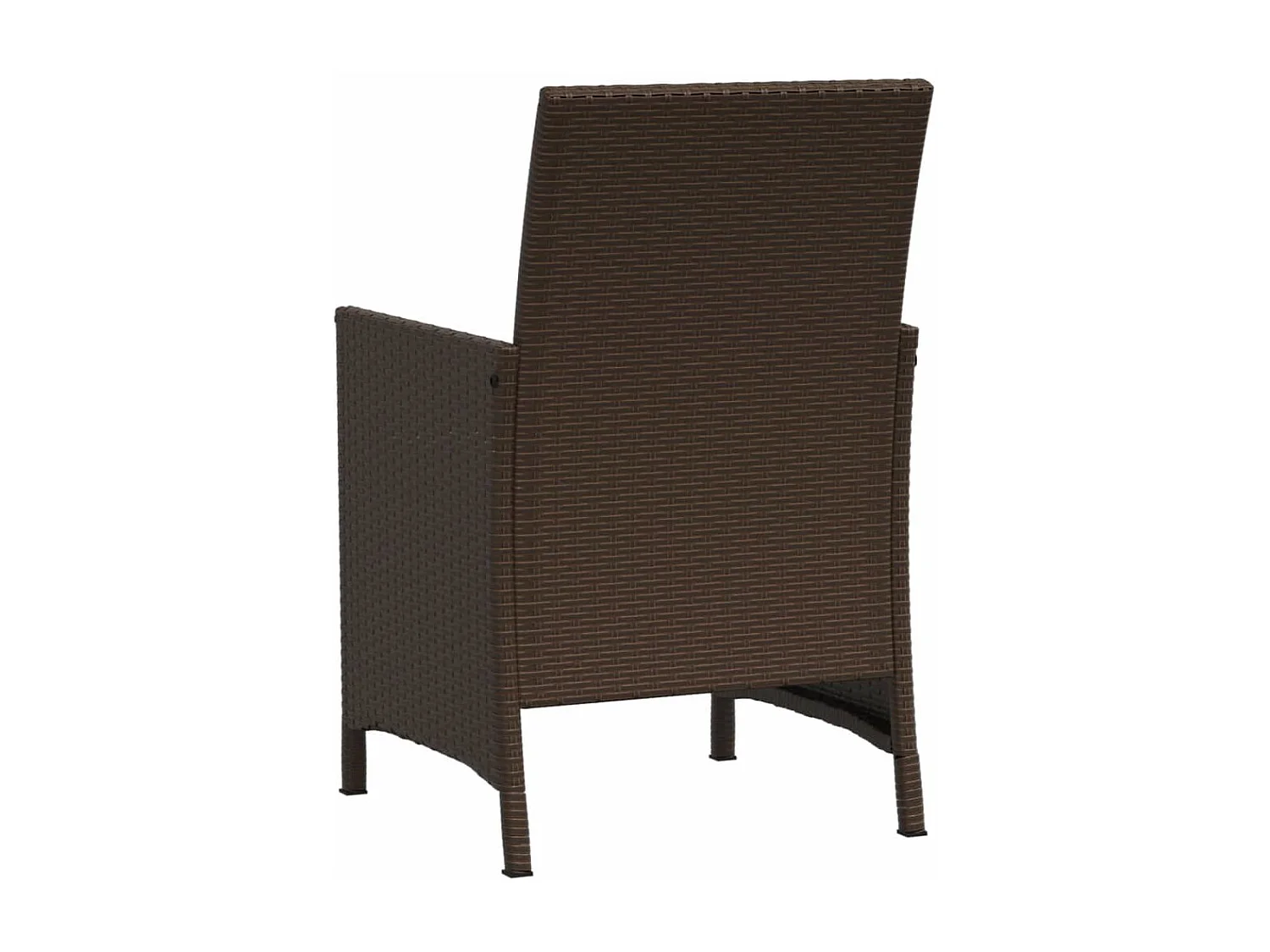 Ensemble de bistro 3 pcs avec coussins marron résine tressée