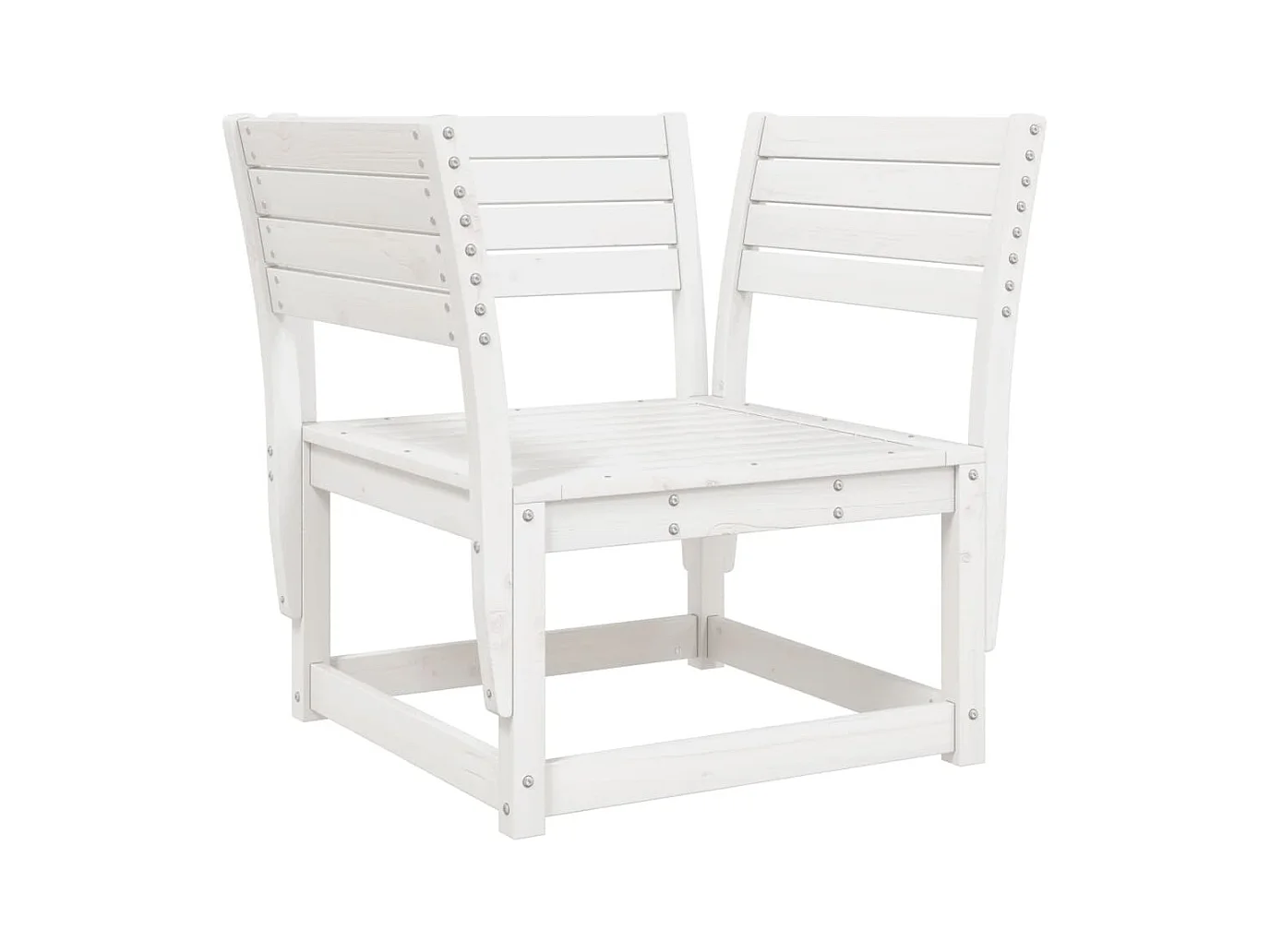8-delige Loungeset massief grenenhout wit
