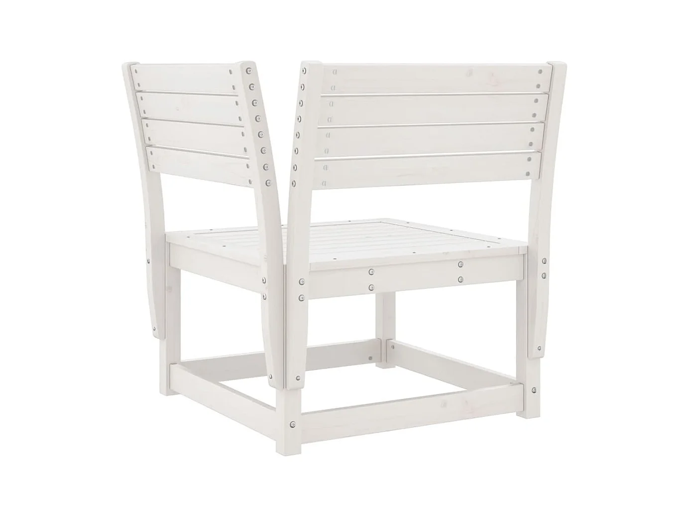 8-delige Loungeset massief grenenhout wit