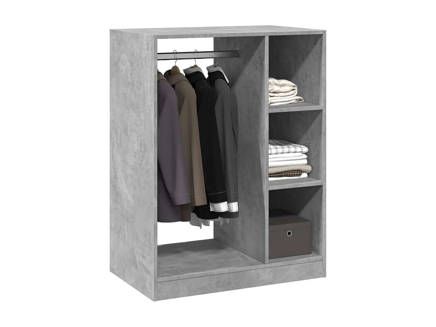 Armadio grigio cemento 77x48x102 cm in multistrato