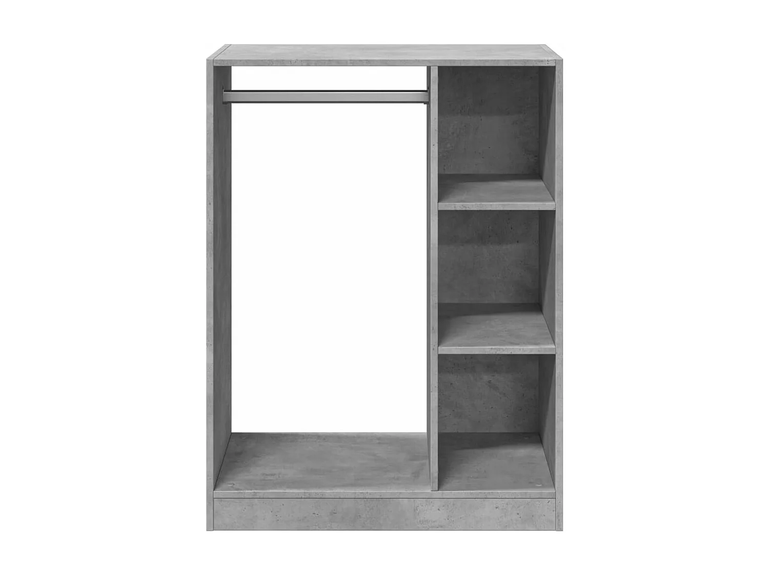 Armadio grigio cemento 77x48x102 cm in multistrato