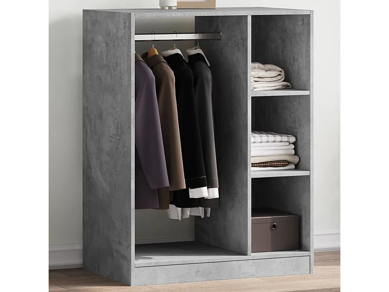 Armadio grigio cemento 77x48x102 cm in multistrato