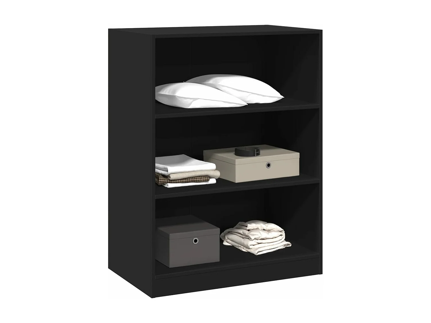 Garde-robe noir 77x48x102 cm bois d'ingénierie