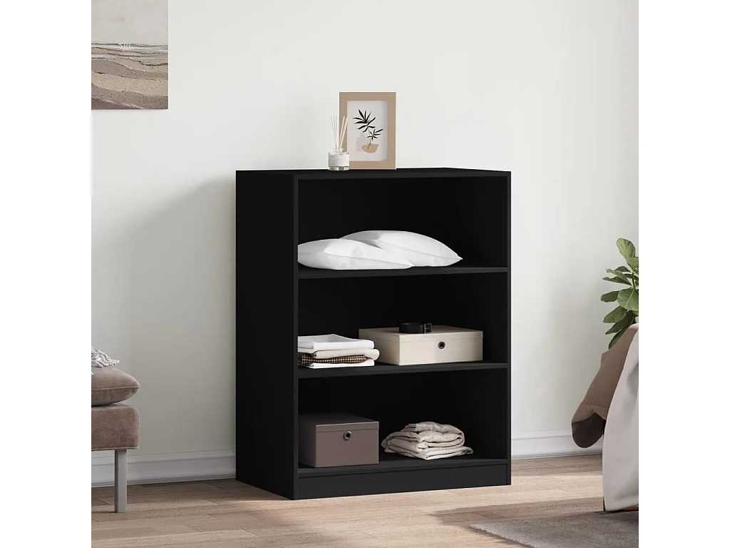 Armadio nero 77x48x102 cm in derivati del legno