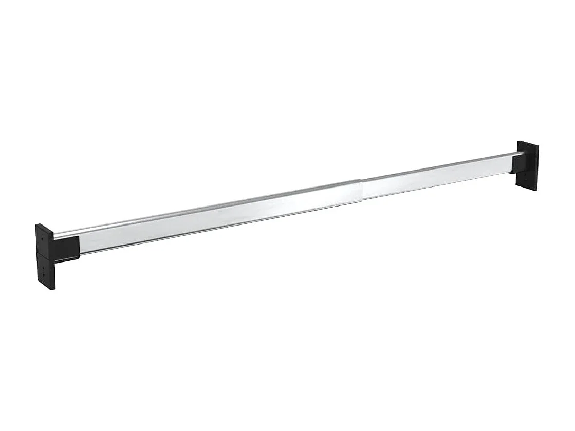 Rails de garde-robe télescopiques 4 pcs Argenté 58-100 cm