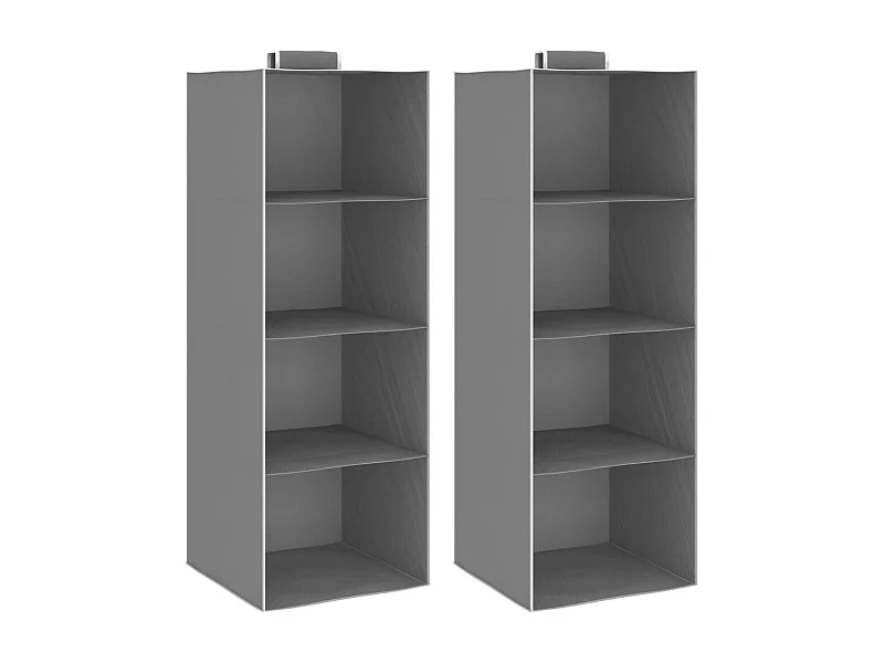 Étagères suspendues de rangement 2 pcs 4 niveaux Tissu