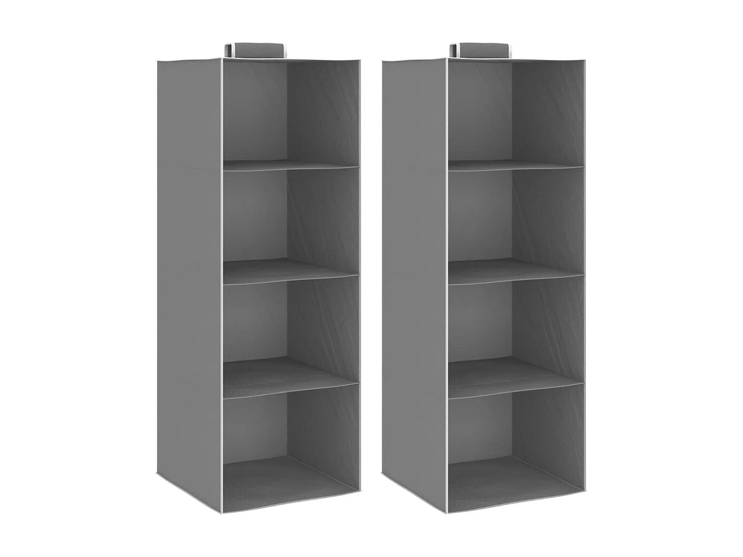 Étagères suspendues de rangement 2 pcs 4 niveaux Tissu