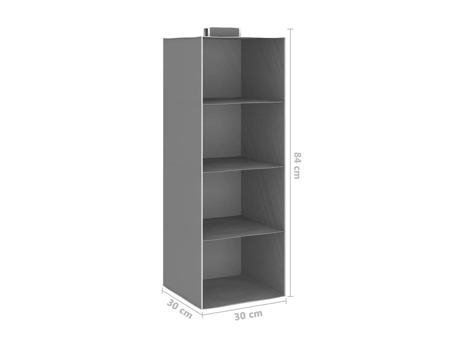 Étagères suspendues de rangement 2 pcs 4 niveaux Tissu