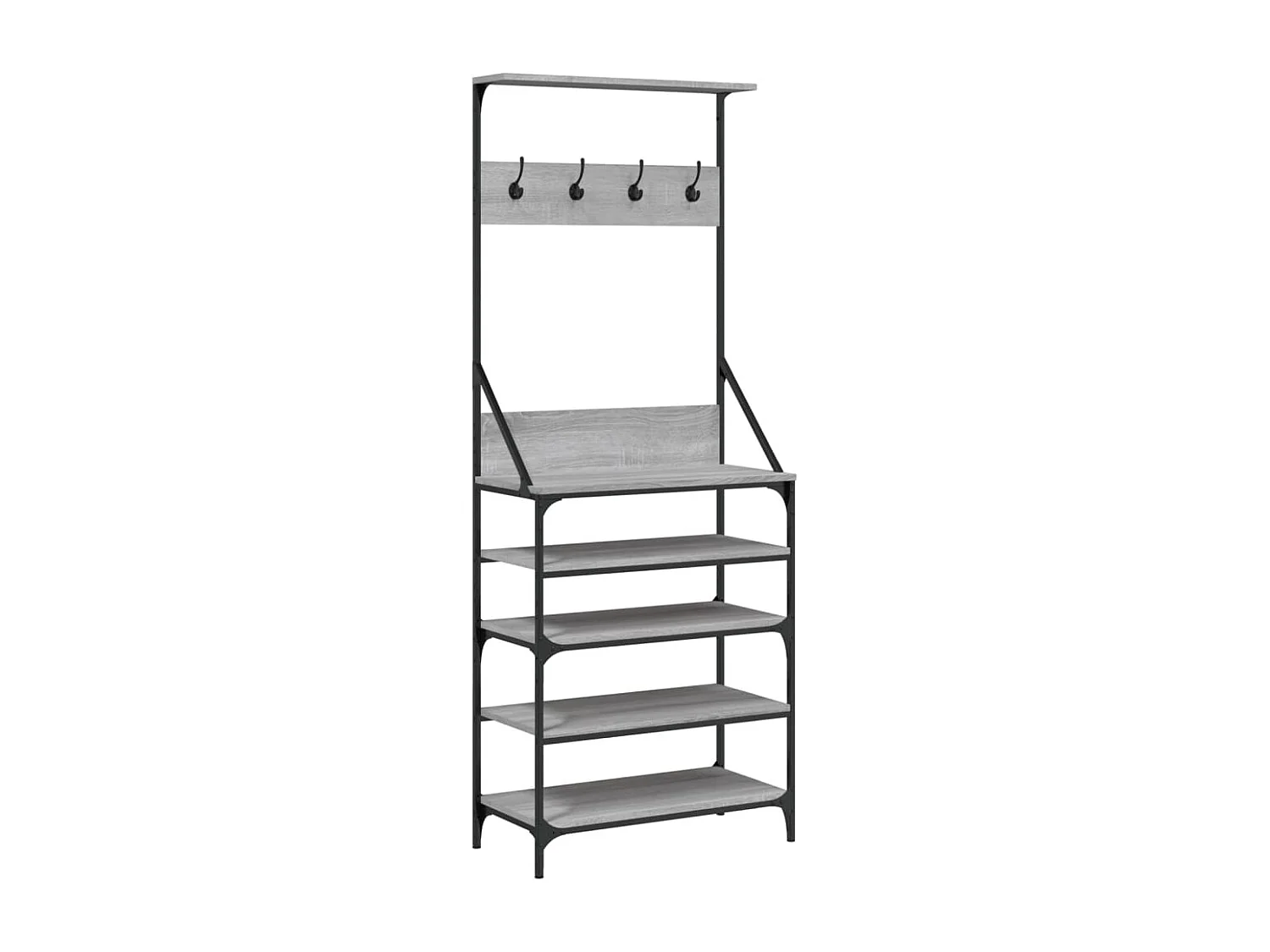 Porte-vêtements et rangement des chaussures sonoma gris