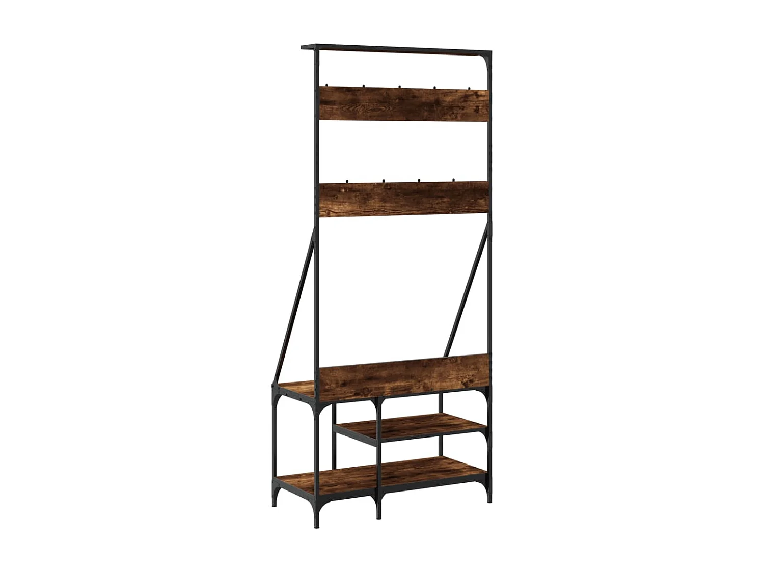 Guarda-roupas e sapateira em carvalho defumado