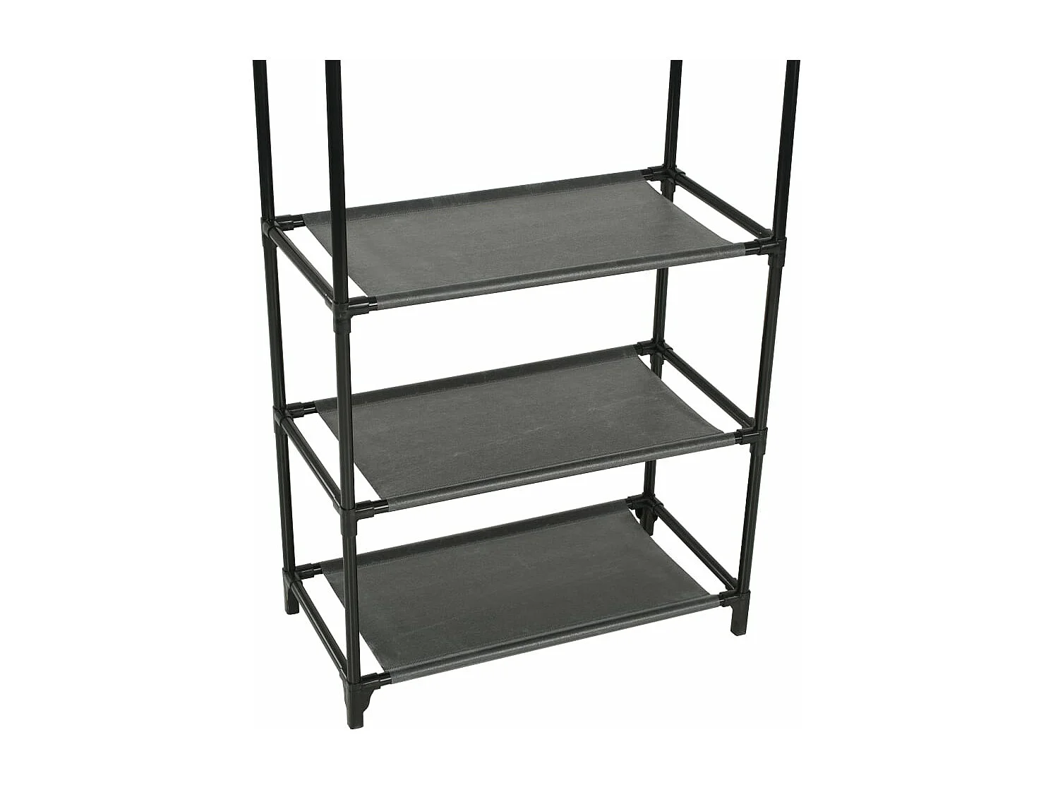 Porte-vêtements Acier et tissu non-tissé 55x28,5x175 cm Noir