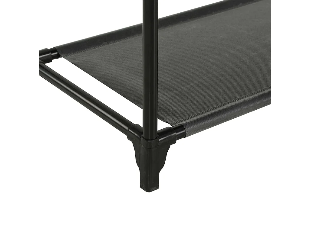 Porte-vêtements Acier et tissu non-tissé 55x28,5x175 cm Noir