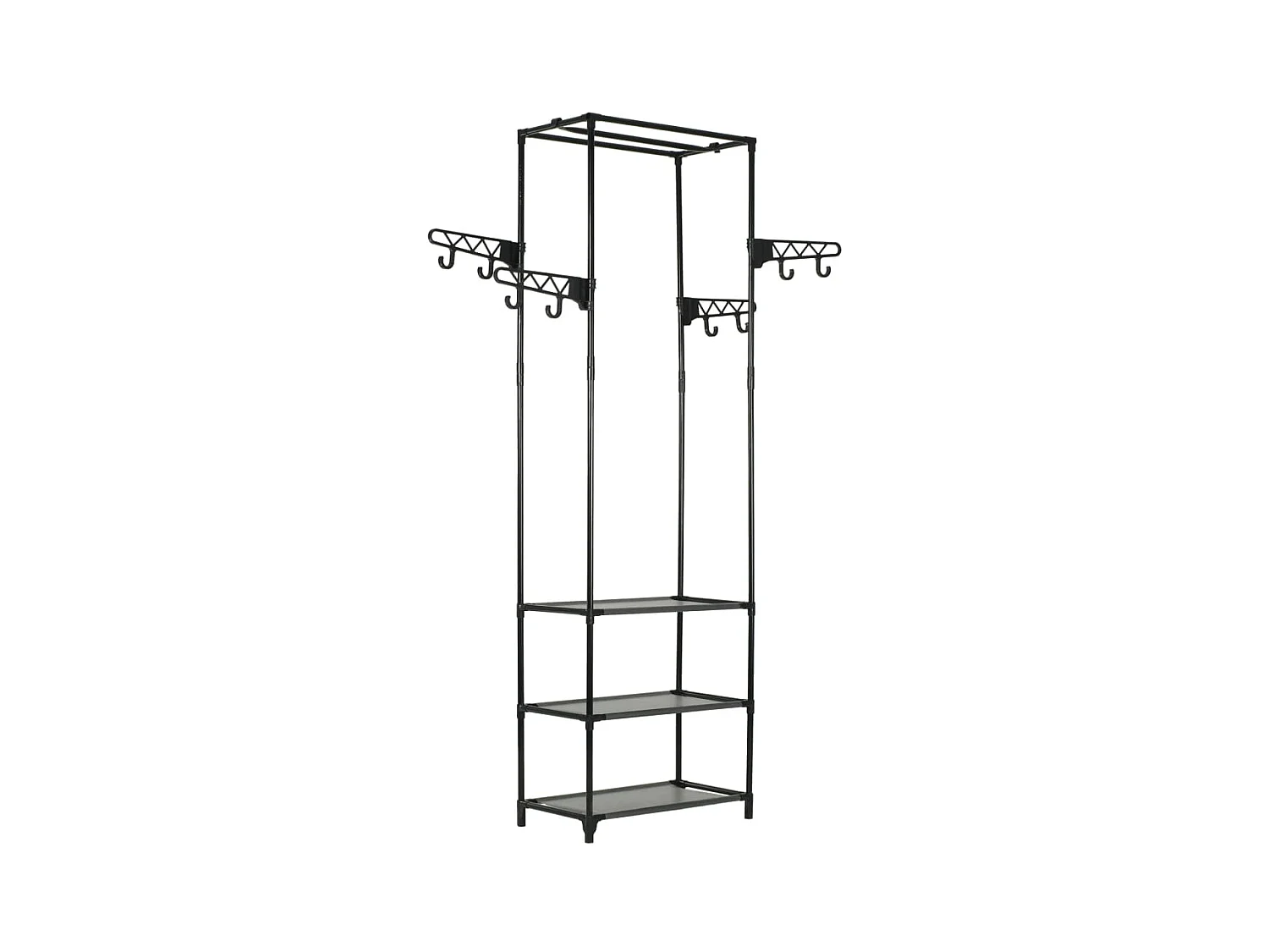 Porte-vêtements Acier et tissu non-tissé 55x28,5x175 cm Noir