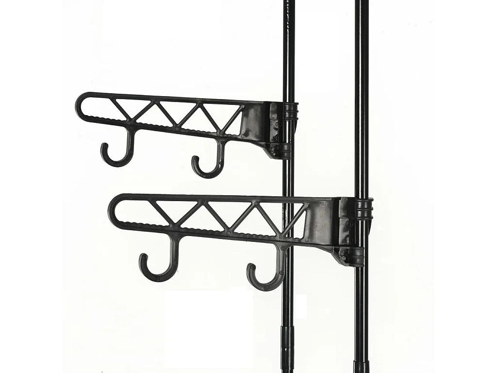 Porte-vêtements Acier et tissu non-tissé 55x28,5x175 cm Noir