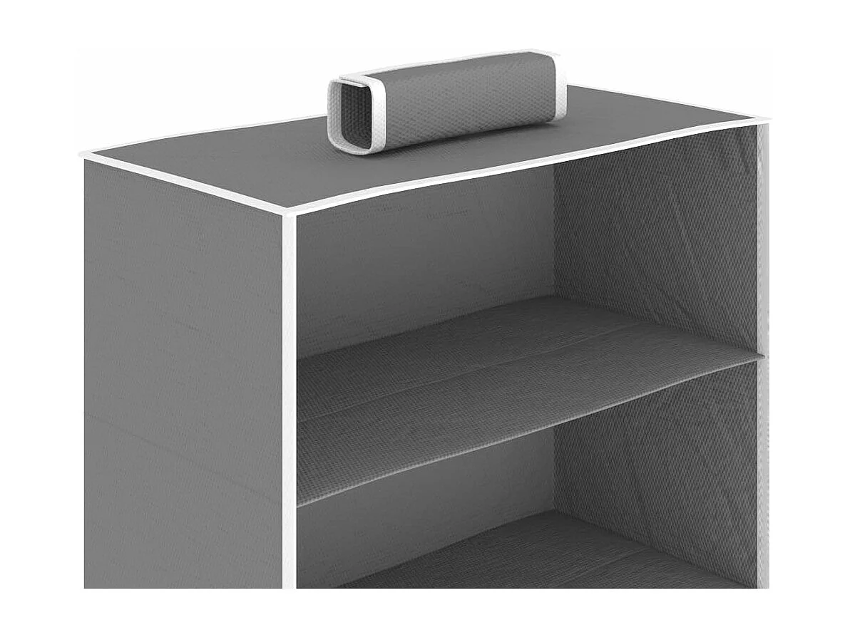 Hangende opbergplanken 2 stuks 10 niveaus Stof