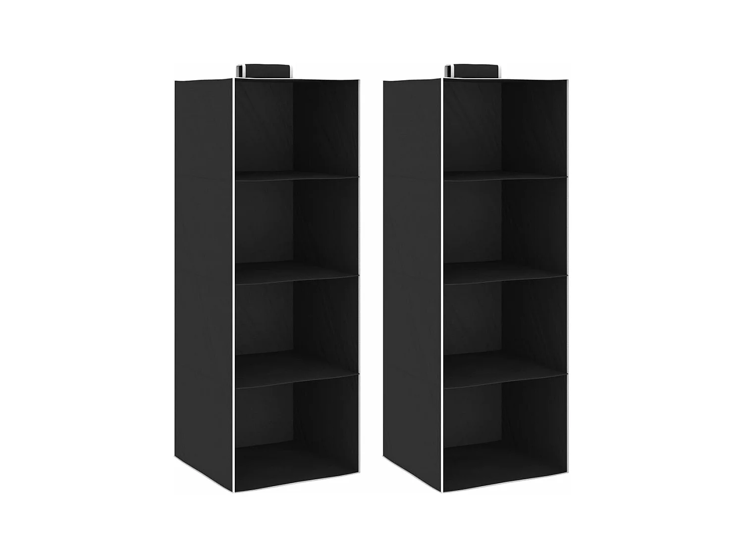 Étagères suspendues de rangement 2 pcs 4 niveaux Tissu