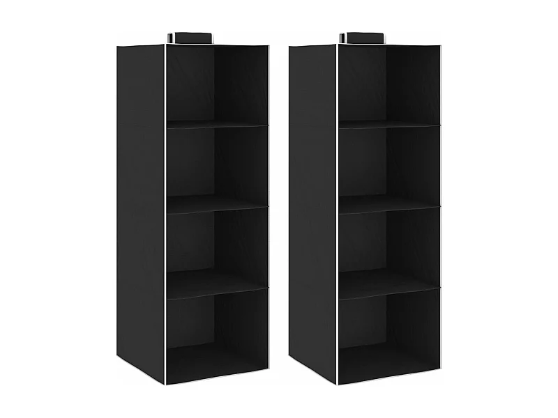 Hangende opbergplanken 2 stuks 4 niveaus Stof