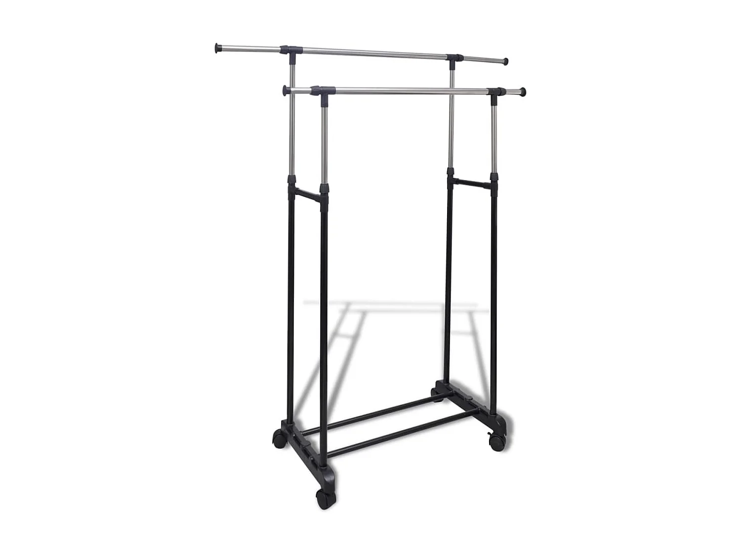 Port-manteau réglable 4 roulettes 2 rails d'accrochage